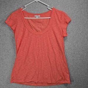 James Perse Standard Womens 4 Top T-Shirt Lightweight Cap Sleeve Tee XL sheer Sl